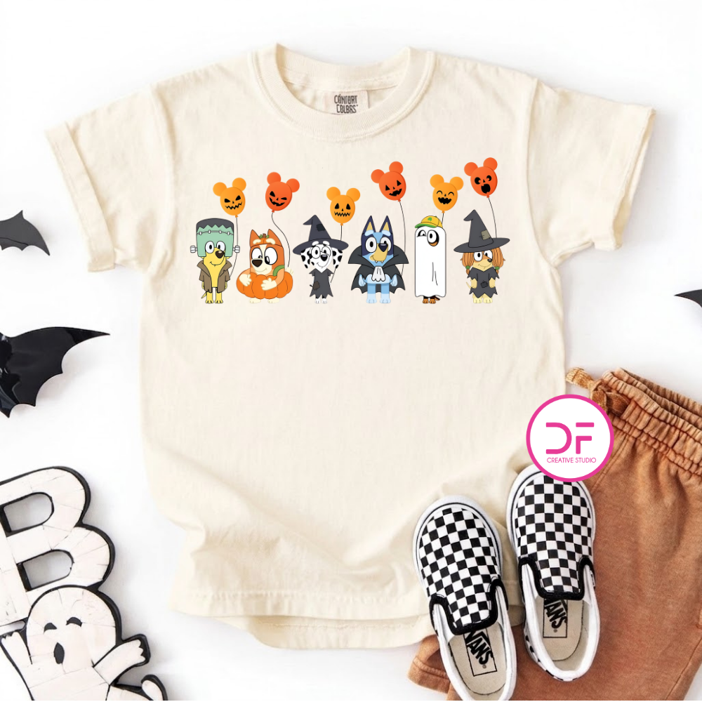 BLUEY HALLOWEEN YOUTH DTF TRANSFER