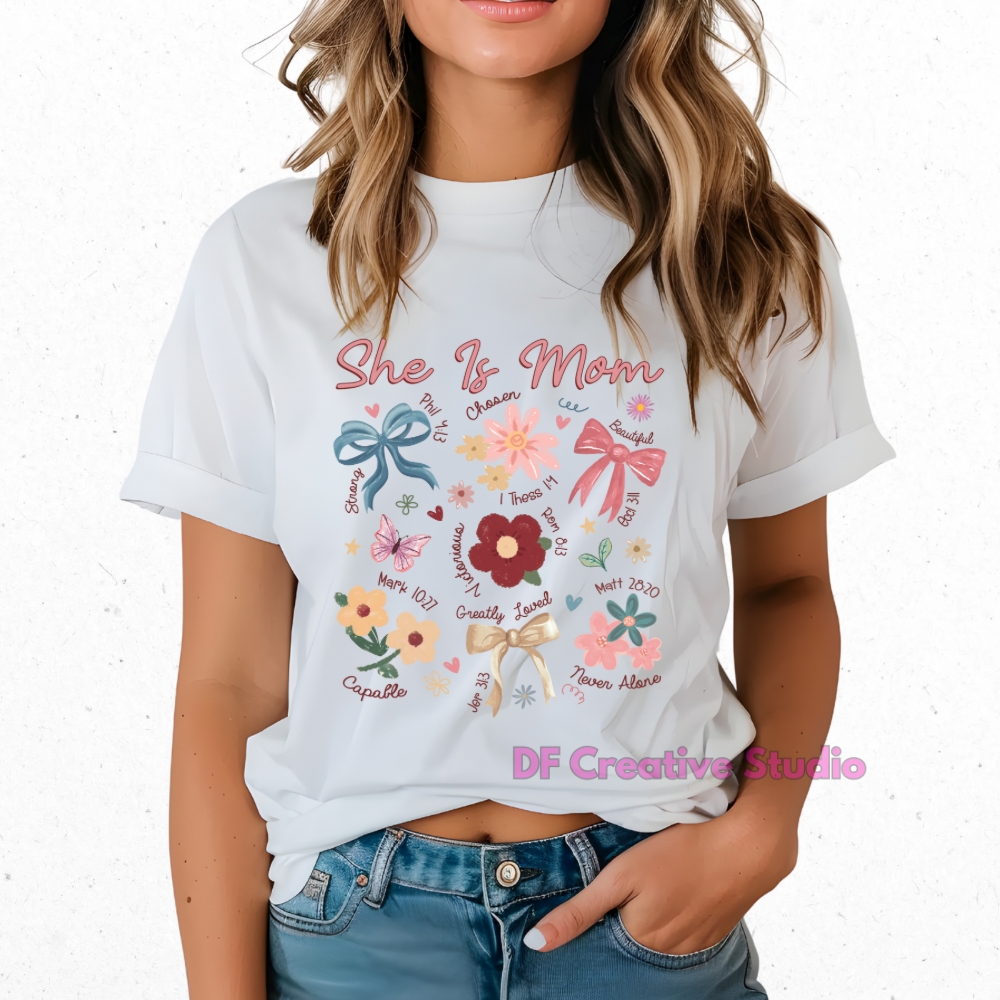 SHE IS MOM COQUETTE FULL COLOUR TRANSFER