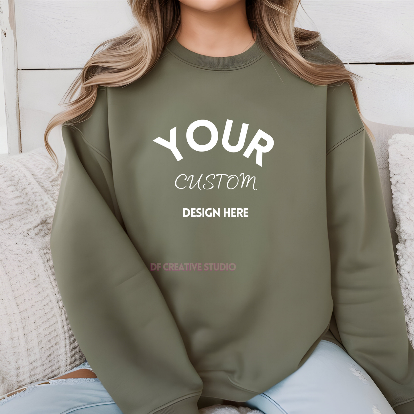 CUSTOM CREWNECK SWEATER -NEUTRAL COLORS