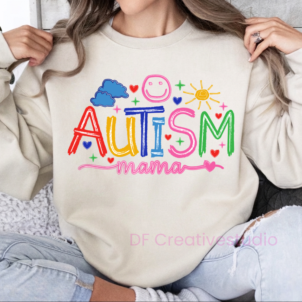 AUTISM MAMA FULL COLOR TRANSFER