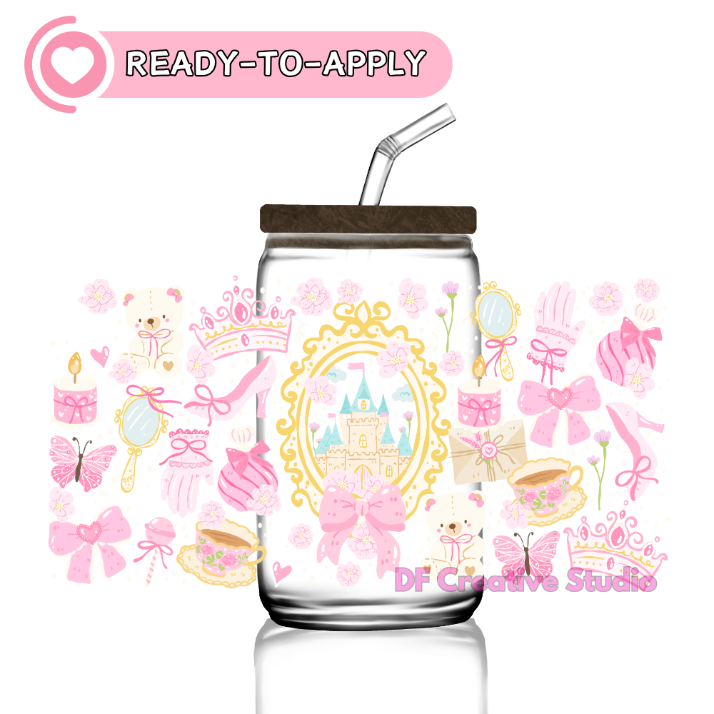 Coquette Princess Palace | 16oz. Cup UV DTF Decal