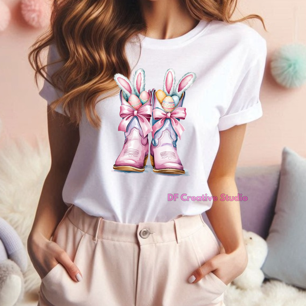 EASTER BOOTS FULL COLOUR TRANSFER