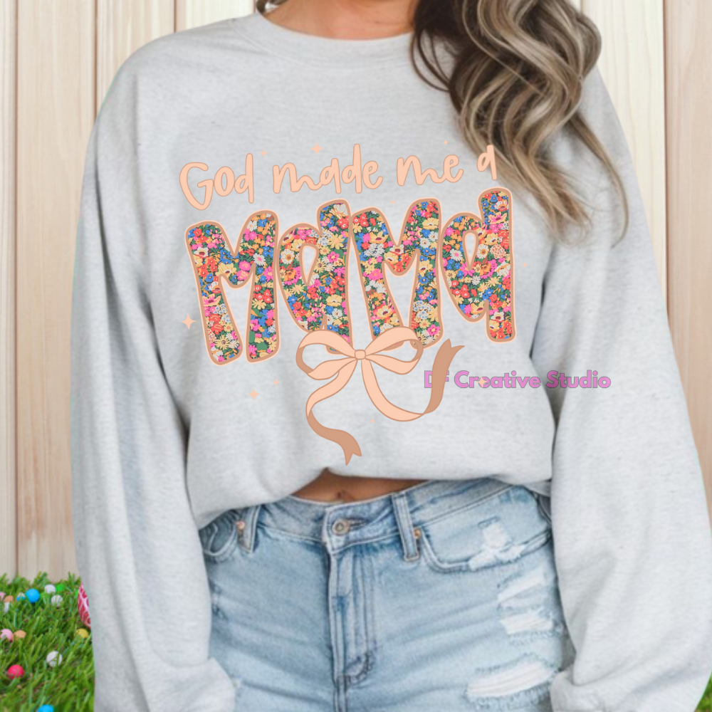 GOOD MADE ME A MAMA FULL COLOUR TRANSFER