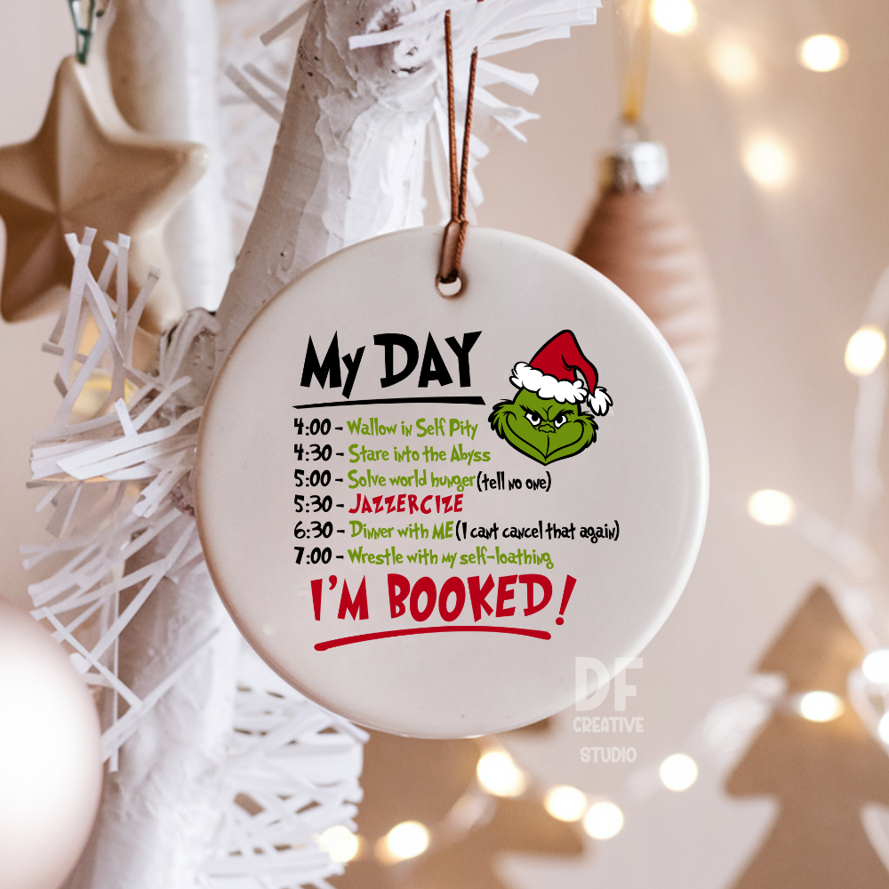 My Day, I’m Booked 3” Acrylic Ornament UV DTF Sticker