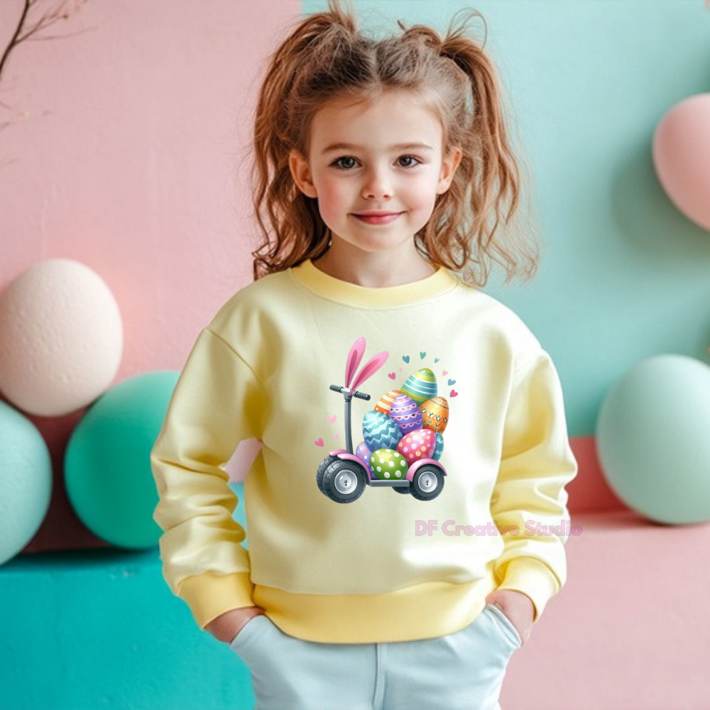 TODDLER / YOUTH SCOOTER EASTER EGGS FULL COLOUR TRANSFER