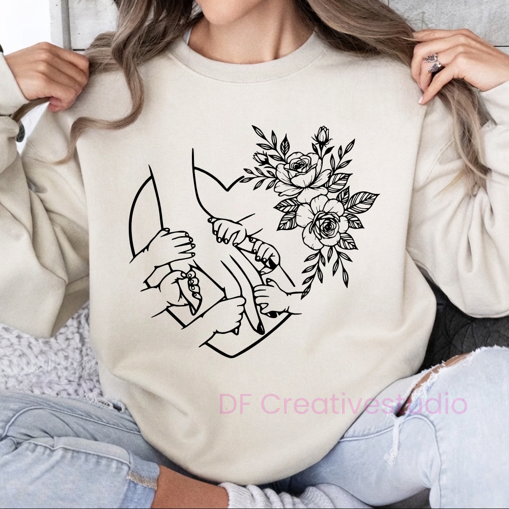 Mother's Day Custom Sweater Holding Hands