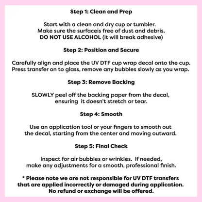 Pink Coquette Bachelorette Cottage  |16oz Cup UV DTF Decal