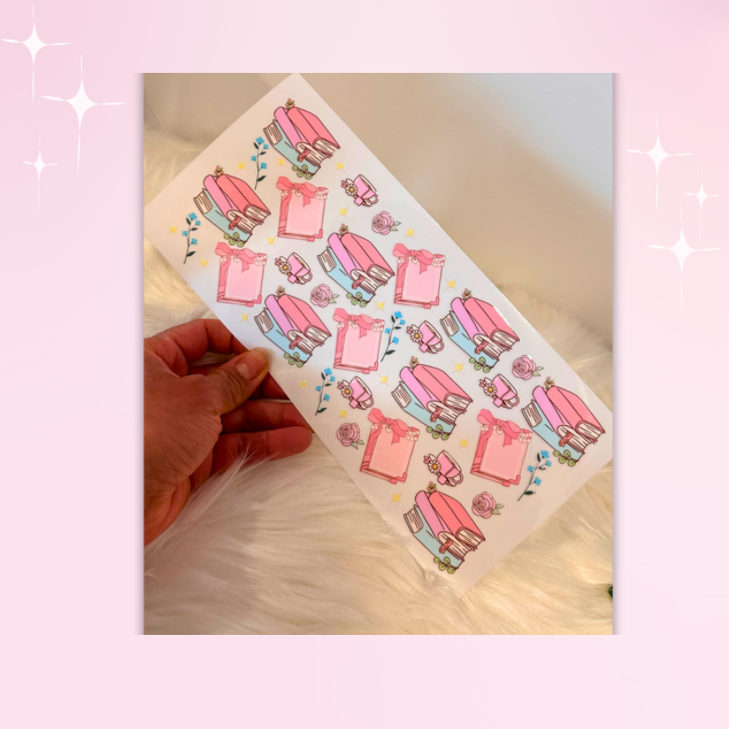 Romantic Reading Time | 16oz Cup UV DTF Decals