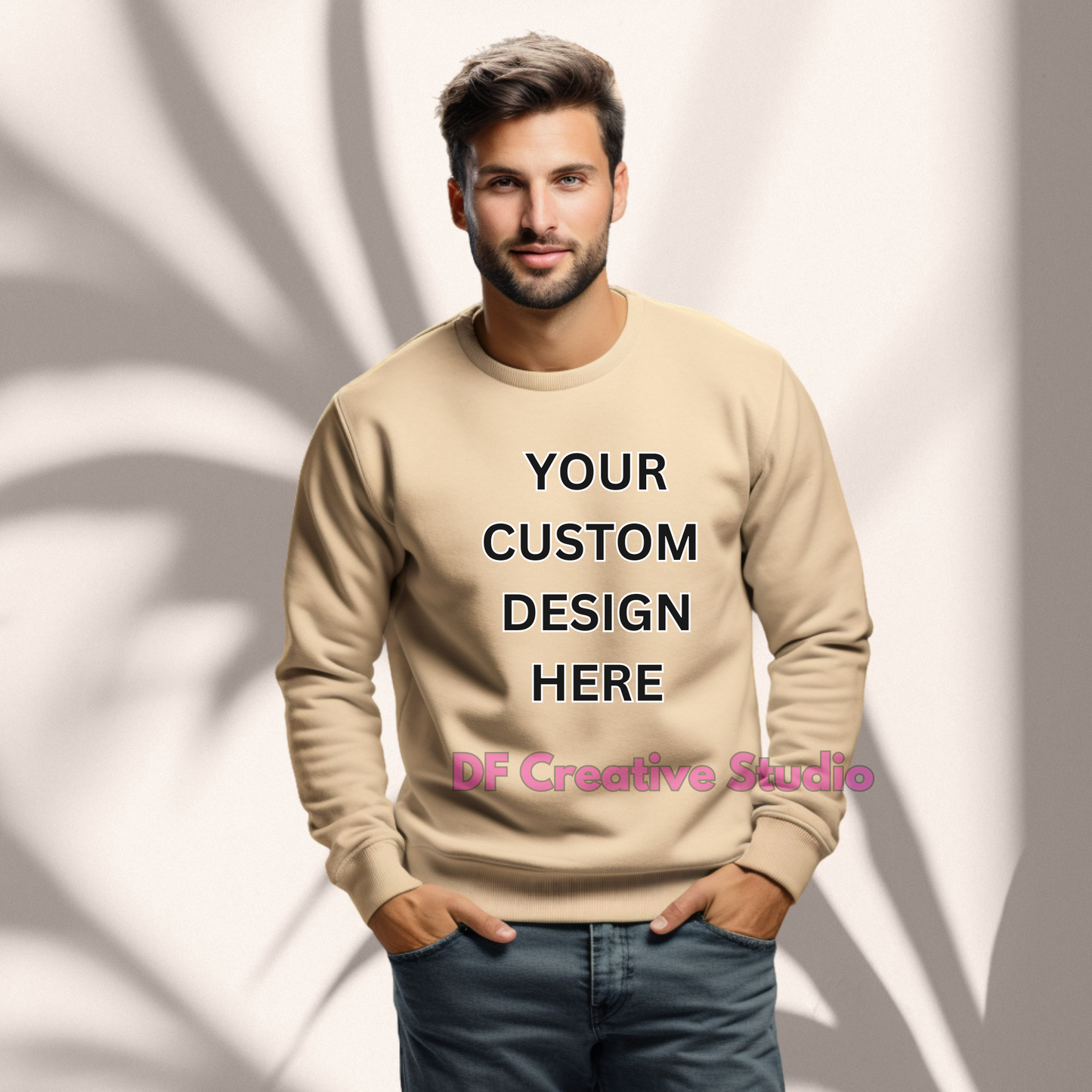 CUSTOM CREWNECK SWEATER -NEUTRAL COLORS
