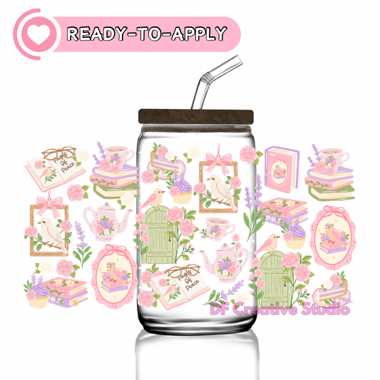 Romantic Reading | 160z Cup UV DTF Decal