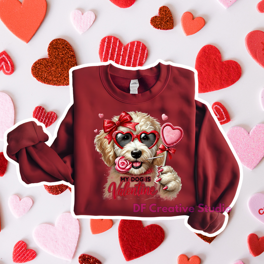 MY DOG IS MY VALENTINES FULL COLOR TRANSFER
