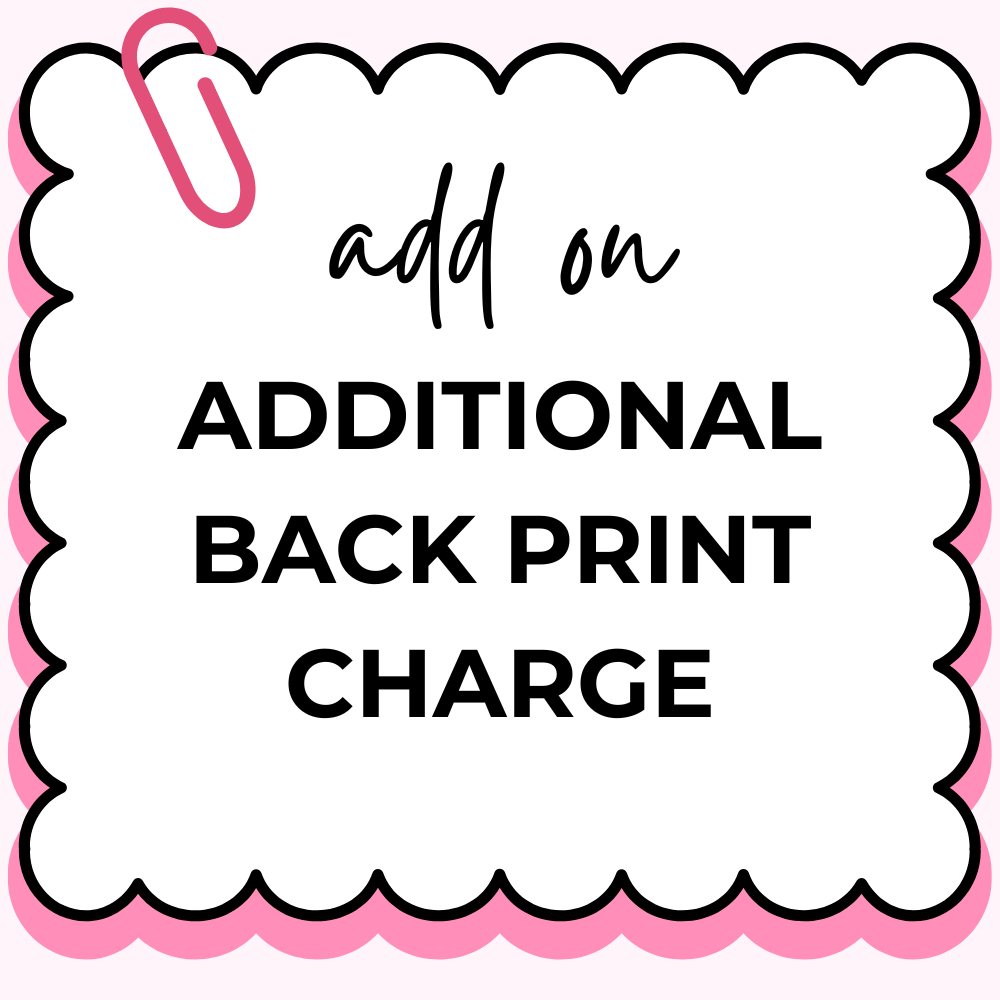 ADD ON BACK PRINT