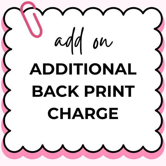 ADD ON BACK PRINT