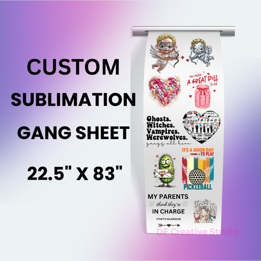Custom Sublimation  Transfer  GANG SHEET