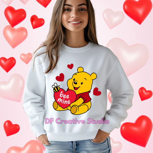 BE MINE POOH FULL COLOR TRANSFER