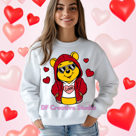 LOVE POOH FULL COLOR TRANSFER