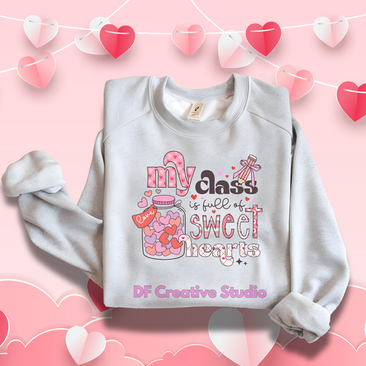 MY CLASS IS FULL OF SWEET HEARTS FULL COLOR TRANSFER