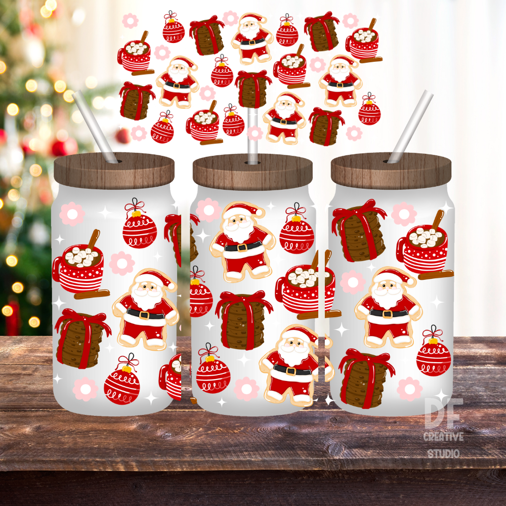 Santa’s Hot Cocoa Wrap UV DTF Sticker