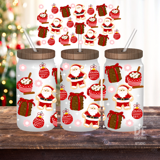 Santa’s Hot Cocoa Wrap UV DTF Sticker