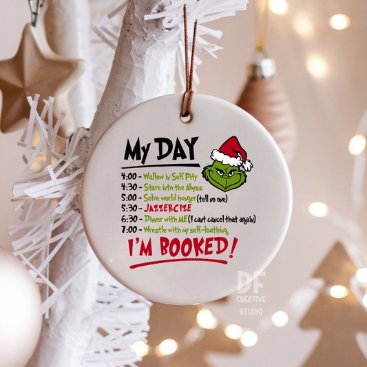 My Day, I’m Booked 3” Acrylic Ornament UV DTF Sticker