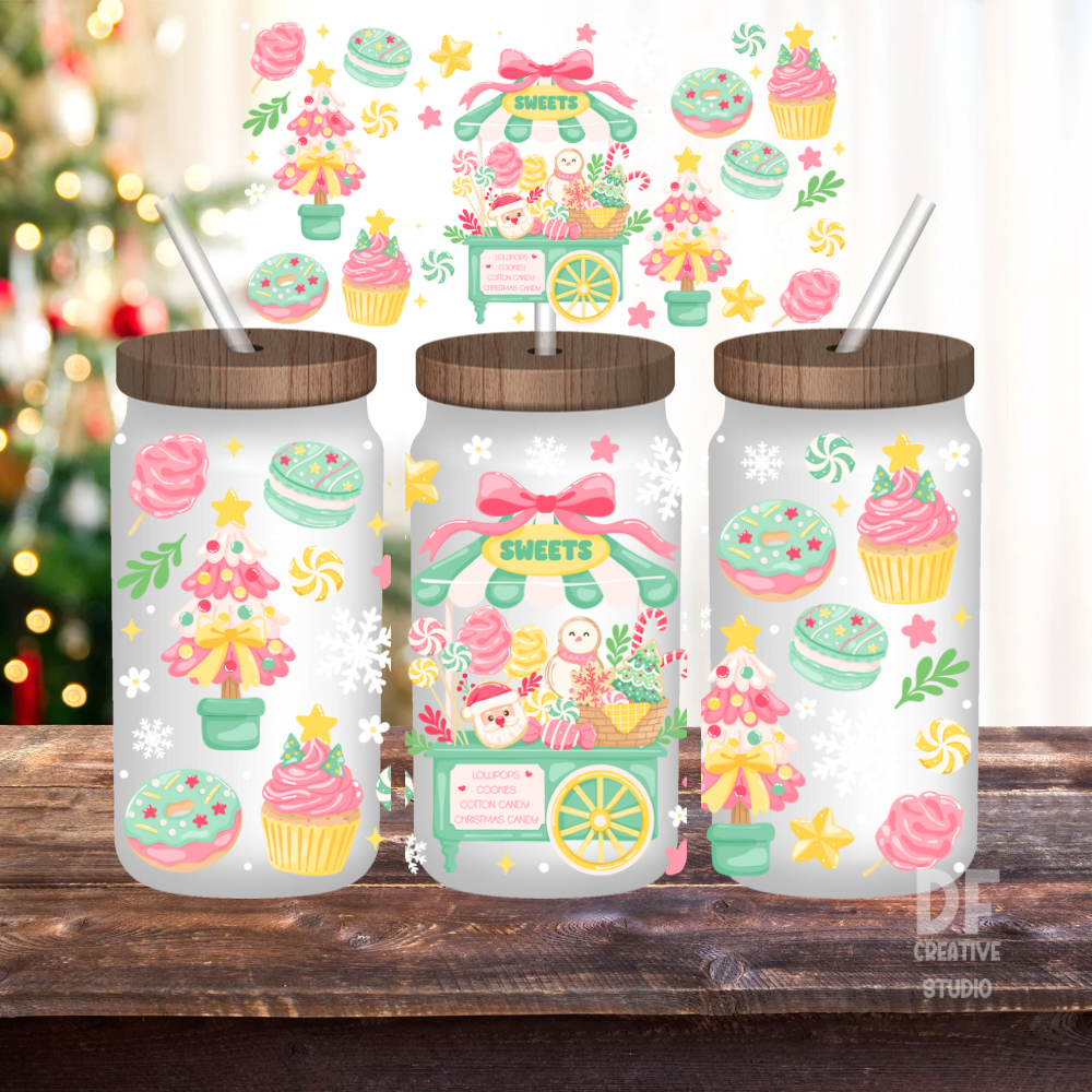 Sweet Christmas Wrap UV DTF Sticker