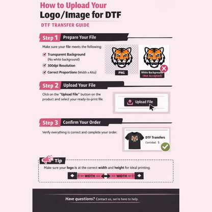 DTF TRANSFER BY SIZE