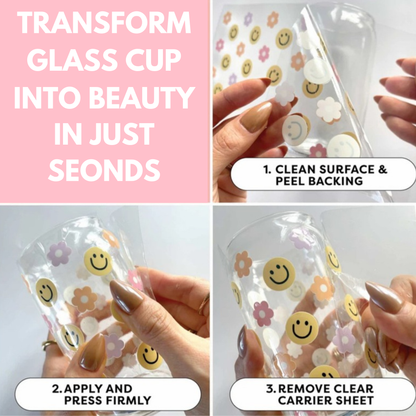 Strawberry Rainbow | 16oz Cup UV DTF Decal