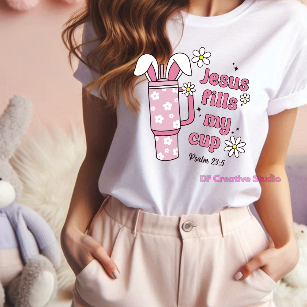 JESUS FILLS MY CUP FULL COLOUR TRANSFER