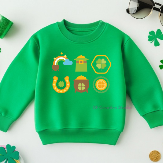 TODDLER / YOUTH LUCKY CHARM ST. PATRICK'S DAY FULL COLOUR TRANSFER