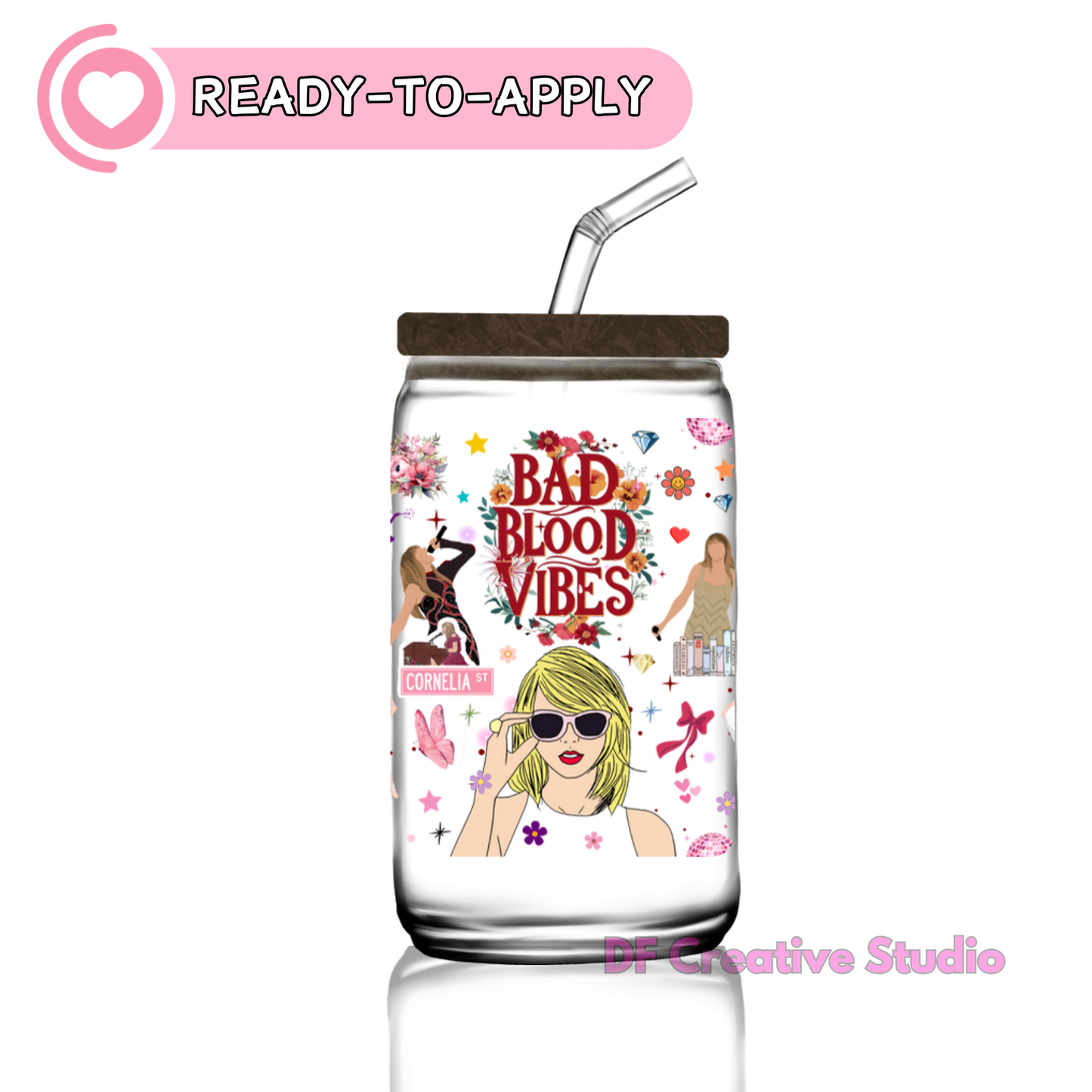 Bad Blood Vibes Swifty | 16oz Cup UV DTF Decal