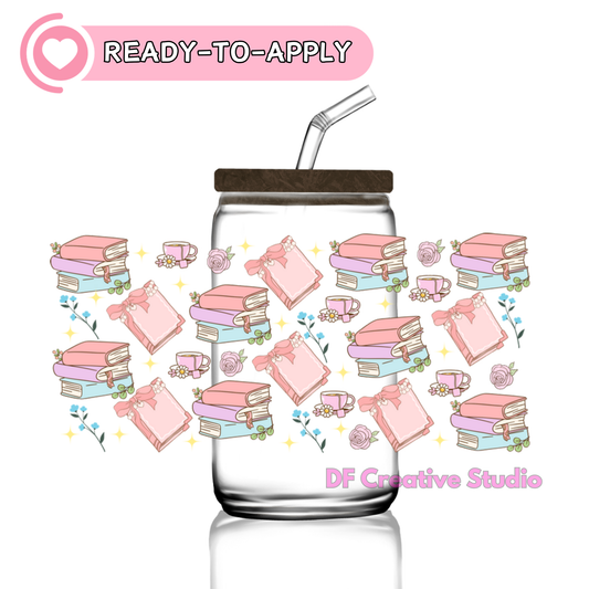Romantic Reading Time | 16oz Cup UV DTF Decals