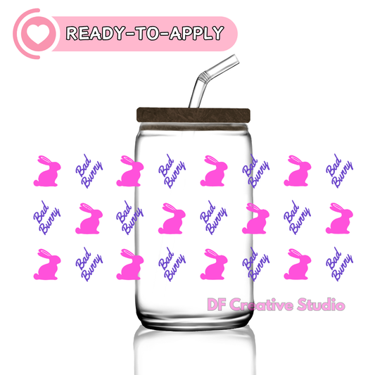 Bad Bunny 2  |16oz Cup UV DTF Decal