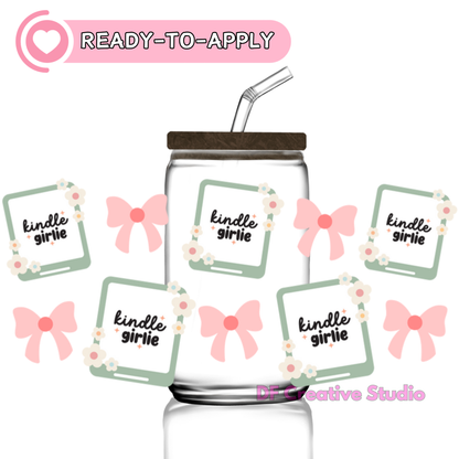 Kindle Girl | 160z Cup UV DTF Decal